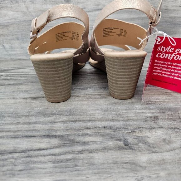 Dexflex Comfort Trance Blush Wedge Slingback Sandal - Picture 9 of 11